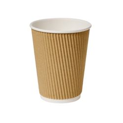 12oz Brown Ripple Wall Kraft Cup