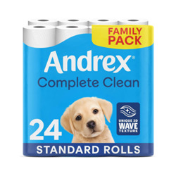 Andrex Complete Clean Toilet Roll (Pack of 24)