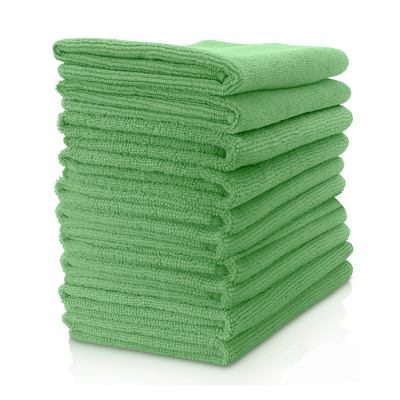 Pro Microfibre Cloth (Green) Pack of 10