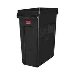 Rubbermaid Slim Jim Vented Waste Bin 60L (Black)