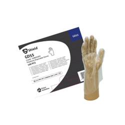 Clear Embossed Polythene Disposable Gloves (Medium)